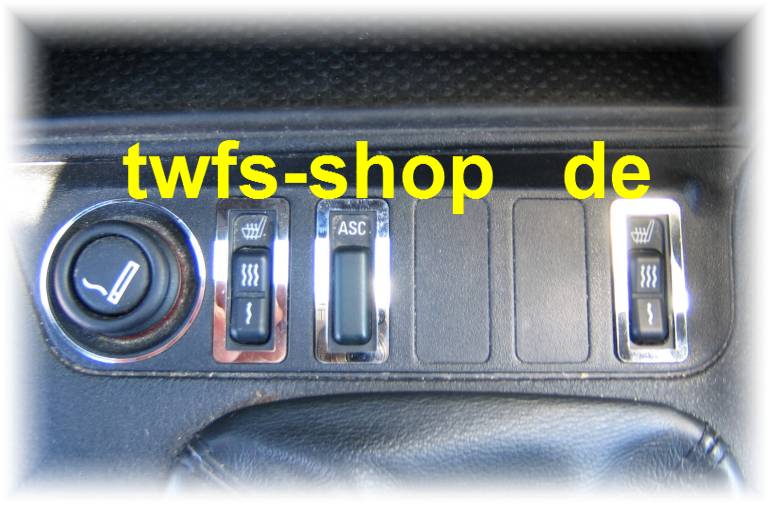 TWFS Handel- und Dienstleistungsservice - Chrom - Rahmen für Schalter  Sitzheizung/Zigarettenanzünder - BMW E36